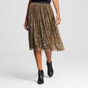Xhilaration Target Gold Pleated Skirt